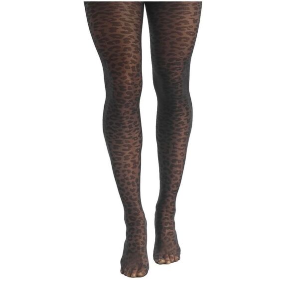 New Secret Treasures Women's Leopard/Opaque Tights, 2 Pair Pack XXL - Picture 2 of 8